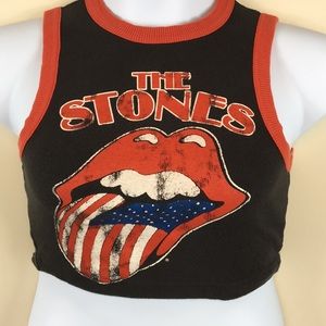 The Rolling Stones Sleeveless Crop Top Size XS